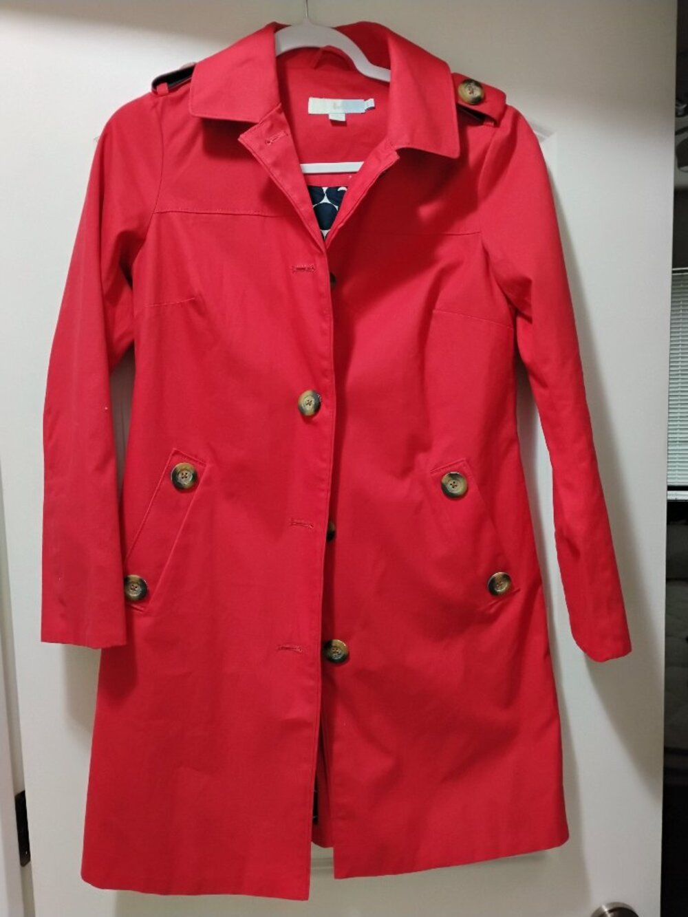 Boden Red Trench Coat